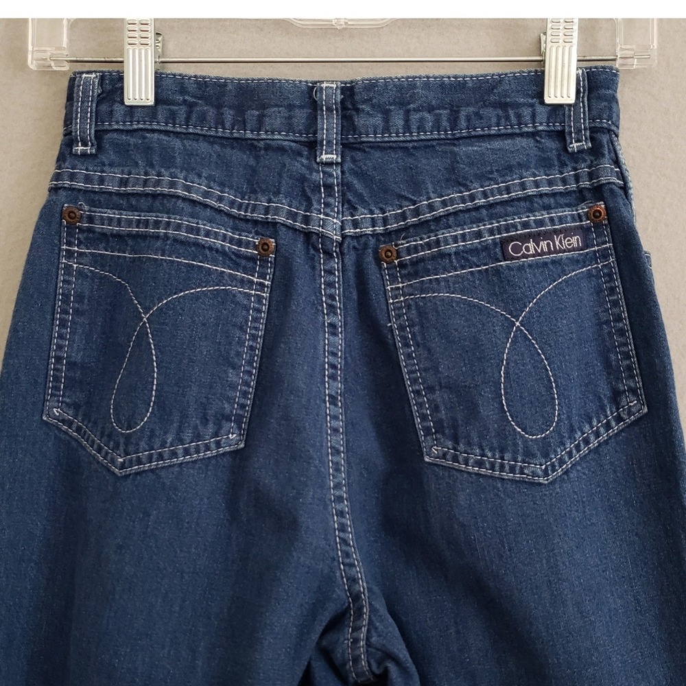 Vintage 80s Calvin Klein High Rise Straight Leg Jeans 9 Omega Pocket Made in USA